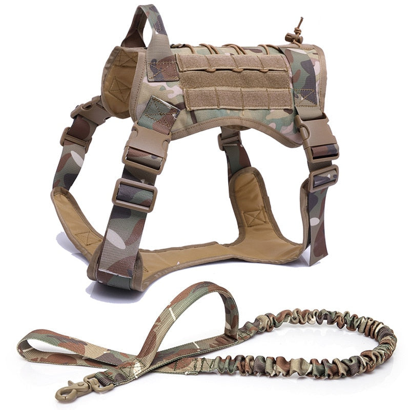 Dog Harness and Leash Set With Nylon Handle