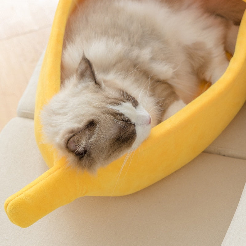 Banana Shaped Cat Bed